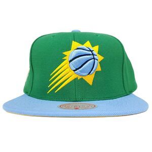 Phoenix Suns Mitchell & Ness NBA Snapback Hat Cap‎ 3D Logo Green Blue NWT